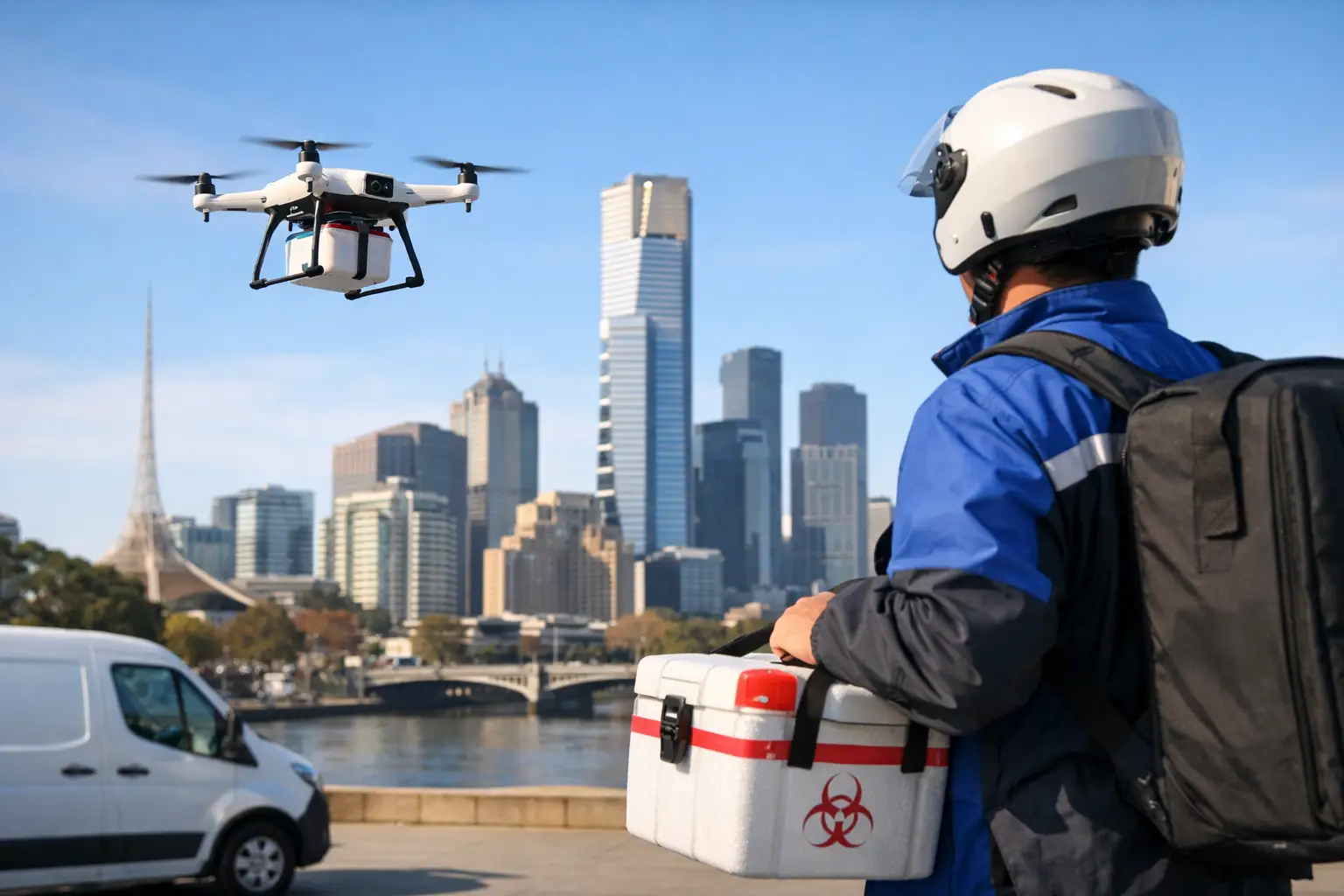 A Medical Parcel Delivery Example in Melbourne